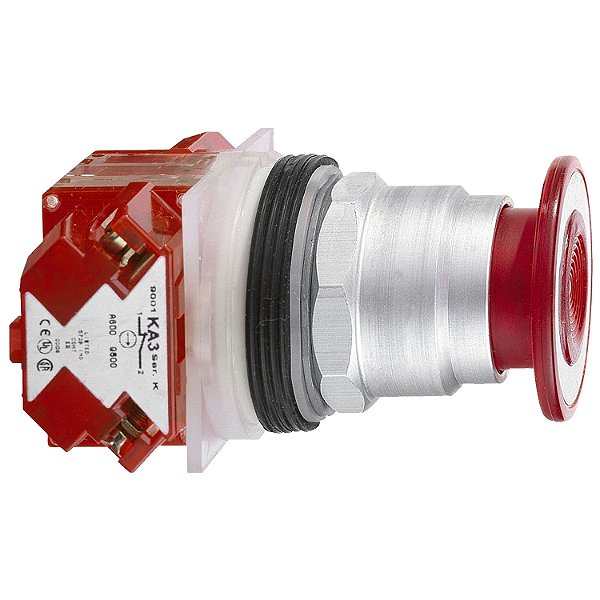 Botao 30Mm Metalico Soco Empurrar Puxar 1Nf Vermelho 9001KR9R20H6 SCHNEIDER