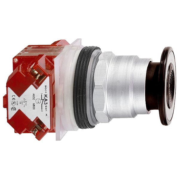 Cabecote Para Botao 30Mm Metalico Soco Empurrar Puxar D41 Preto 9001KR9B SCHNEIDER