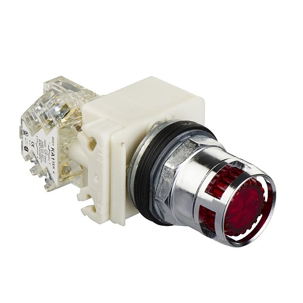 Botao 30Mm Metalico Luminoso G.Alta Led Alto Brilho 120V 1Nf 9001K3L38LRRH13 SCHNEIDER