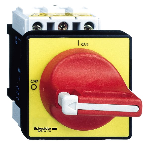 Interruptor Seccionador Vario 20A Manopla Vermelha/Amarela 22.5Mm VCD01 SCHNEIDER