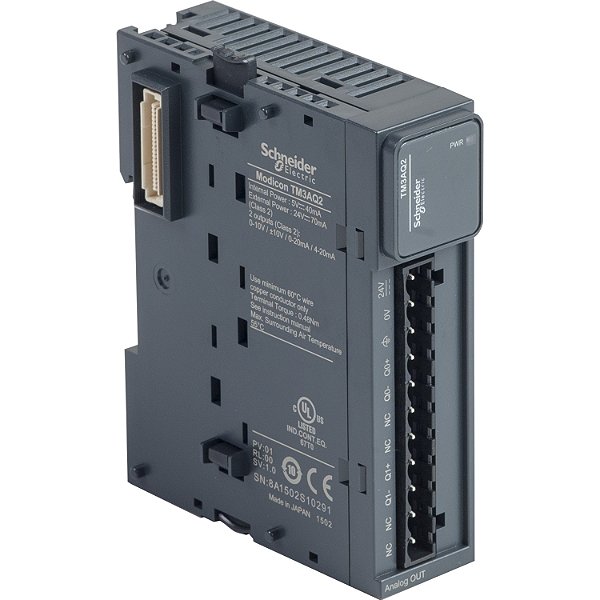 Módulo De Saídas Analógicas - 2 Saídas - 12Bits - 24 Vdc - Tensão E Corrente - Terminal Parafuso TM3AQ2 SCHNEIDER