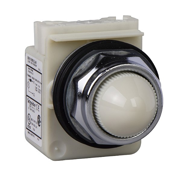 Sinalizador 30Mm Metalico Led Alto Brilho 120V Incolor 9001KP38LWW9 SCHNEIDER