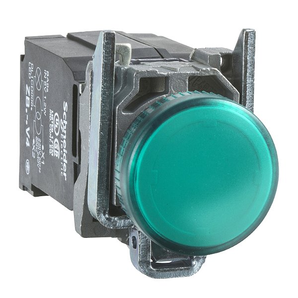 Sinalizador Modular Ø22Mm Metálico, Com Lâmpada Ba9S, Verde, 110V XB4BV33 SCHNEIDER