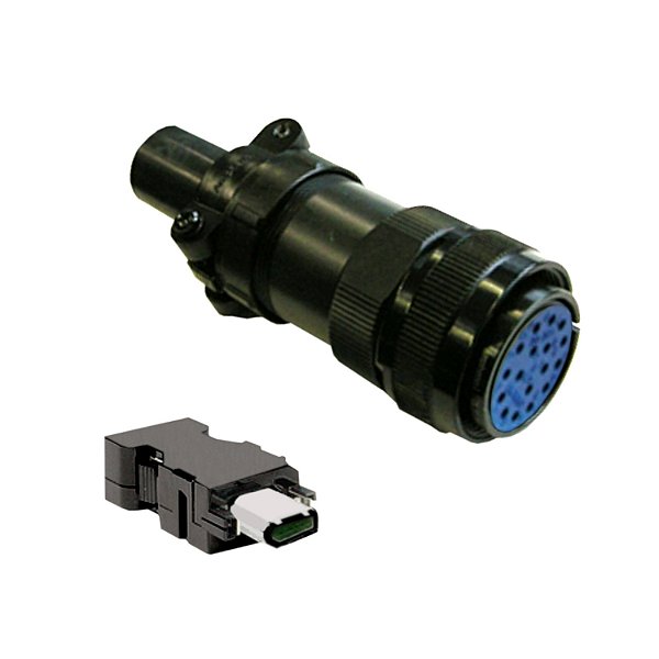 Jogo De Conectores Potencia Servomotor Bch2 Tamanho 1 Conexao Militar VW3M5D2A SCHNEIDER