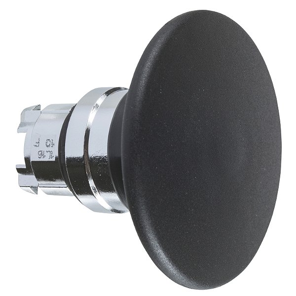 Cabeçote Para Botão Ø22Mm Metálico, Retorno Por Mola, Cogumelo Ø60Mm, Preto ZB4BR2 SCHNEIDER