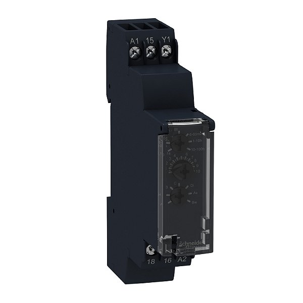 Rele Temporizador Eletronico Multifuncao 24Vcc 24-240Vca RE17RMMU SCHNEIDER