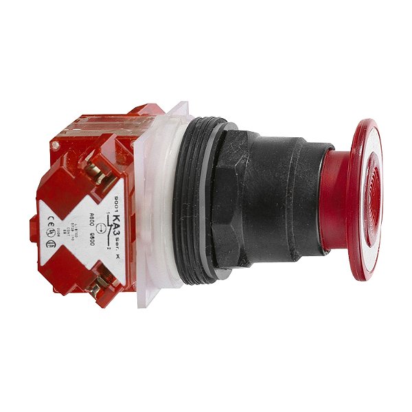 Botao 30Mm Plastico Empurrar Puxar Soco D41 1Nf Vermelho 9001SKR9RH6 SCHNEIDER