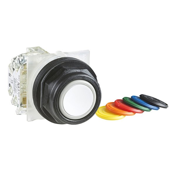 Botao 30Mm Plastico A Impulsao 1Na 1Nf Multi Cor 9001SKR1UH13 SCHNEIDER