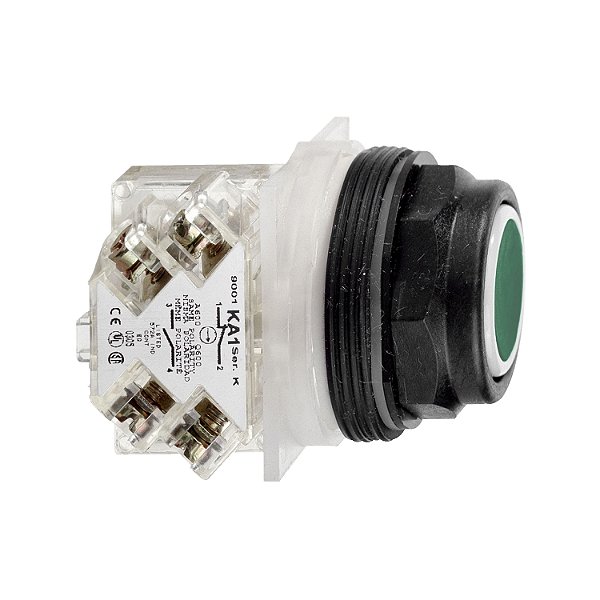 Botao 30Mm Plastico A Impulsao 1Na Verde 9001SKR1GH5 SCHNEIDER