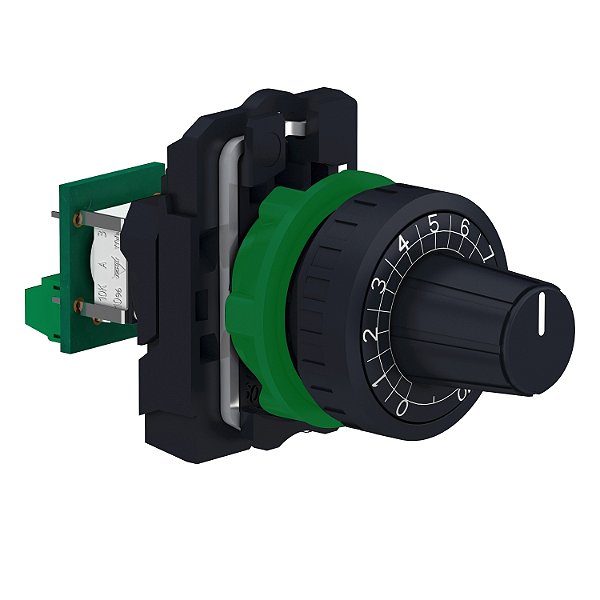 Potenciômetro Ø22Mm Plástico, 10Kω, Linear, Com Escala XB5AD912R10K SCHNEIDER
