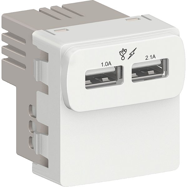Miluz - Usb Charger 2.0 2.1A 127/220V - 2 Modules - White S3B70820 SCHNEIDER