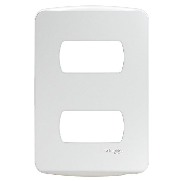 Miluz - Bossa - 4X2 Plate - 2 Gang - With Fixing Frame - White S3B57220 SCHNEIDER