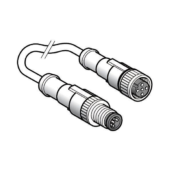 Cabo Com Conector Macho M12/Fem M12 1M XZCR1511040A1 SCHNEIDER
