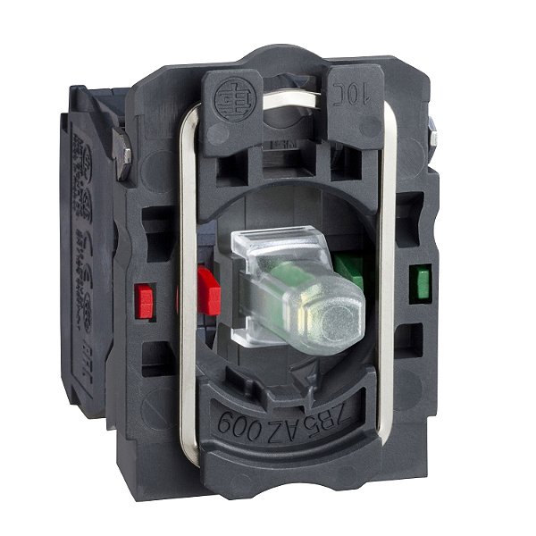 Corpo Para Botão Luminoso Modular Plástico, Com Led Integral, Branco, Na+Nf, 24Vca/Cc ZB5AW0B15 SCHNEIDER