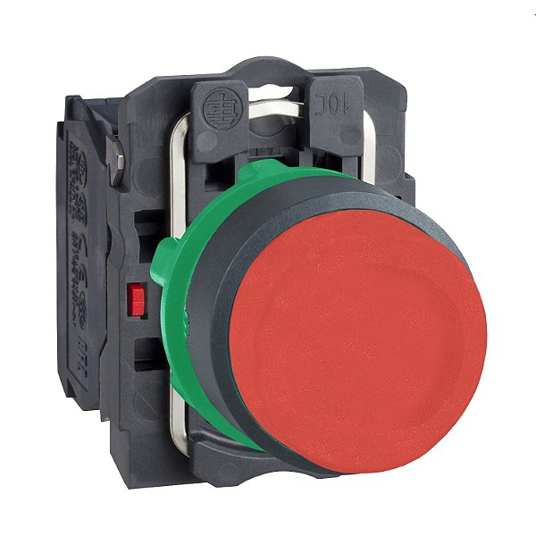 Botão Ø22Mm Plástico, Retorno Por Mola, Vermelho, Saliente, Nf XB5AL42 SCHNEIDER