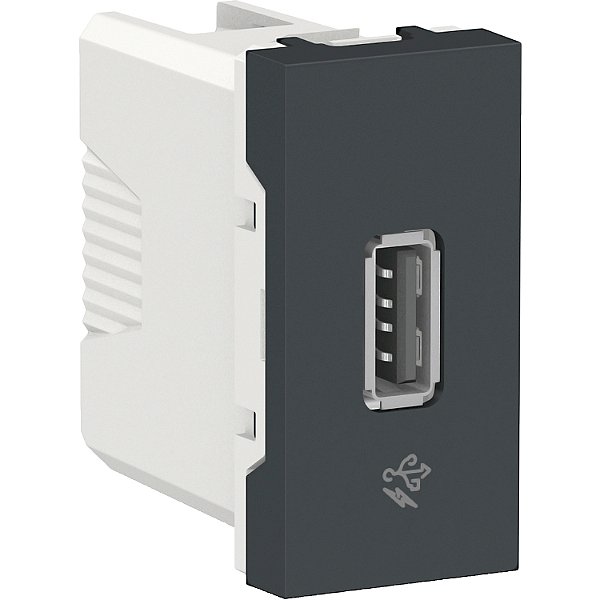 Orion - Usb Charger 2.0 1A 127/220V - 1 Module - Graphite S70547094 SCHNEIDER