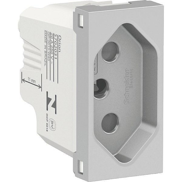 Modulo Tomada Br 2P+T 20A 250V 1M Al S70203174 SCHNEIDER