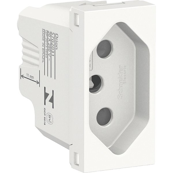 Modulo Tomada Br 2P+T 20A 250V Antibacteriana 1M Br S70203124 SCHNEIDER