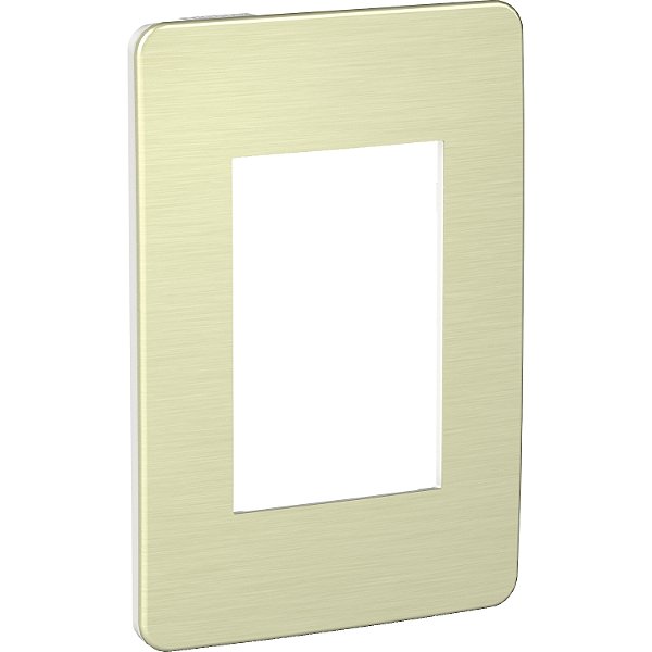 Placa 4X2 3 Postos Br/Alu Aurora Gold S733103645 SCHNEIDER