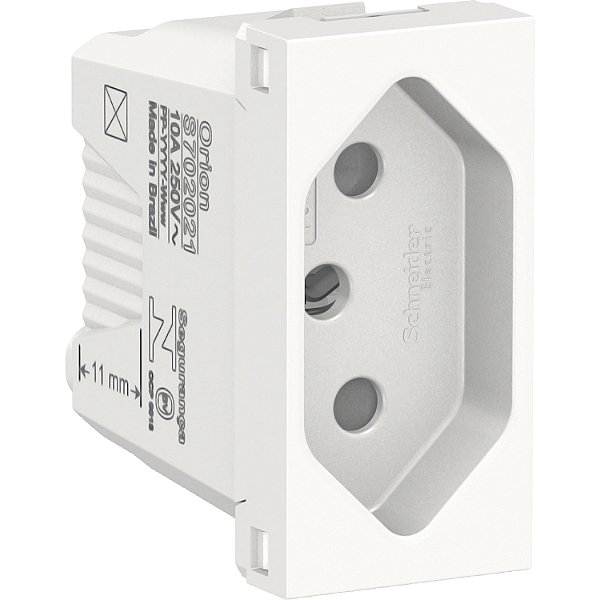 Modulo Tomada Br 2P+T 10A 250V Antibacteriana 1M Br S70202124 SCHNEIDER