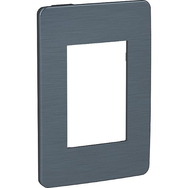 Orion - Placa 4X2 - 3 Módulos - Graphite / Aluminium Galaxy Black S733103769 SCHNEIDER