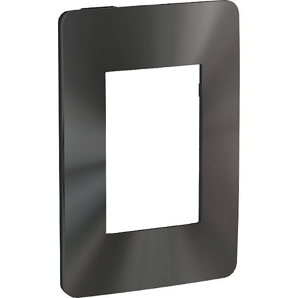 Orion - Cover-Frame 4X2 - 3 Modules - Graphite / Chrome Dark S732103559 SCHNEIDER