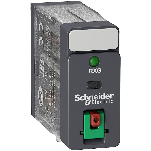 Relé De Interface, 5A, 2Naf, Botão De Teste, Led, 230Vca RXG22P7 SCHNEIDER