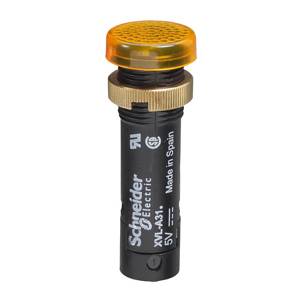 Sinalizador Ø12Mm Plástico, Led Abrigado, Amarelo, 24Vcc XVLA335 SCHNEIDER