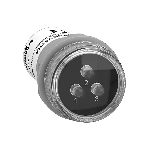 Sinalizador Trifásico, Ø22Mm Plástico, Indicador Com 3 Leds: Vermelho, Verde E Amarelo, Alimentação 400Vca XB5EV57K4 SCHNEIDER
