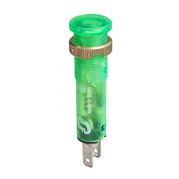 Sinalizador Ø8Mm Plástico, Led Abrigado, Verde, 24Vcc XVLA233 SCHNEIDER