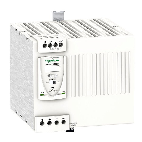 Fonte De Alimentação Chaveada Universal - 24 Vdc - 480 W - 20 A - 110/220 | 200/240 Vac - Mono/Bifásica ABL8RPM24200 SCHNEIDER