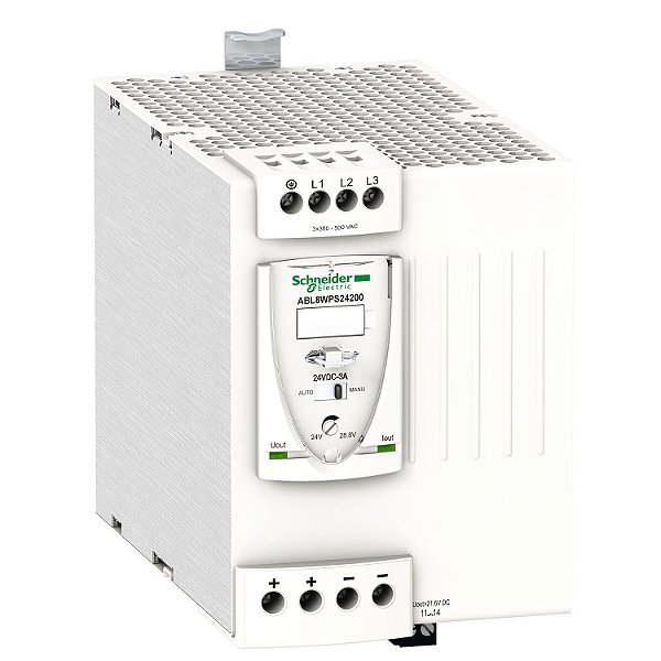 Fonte De Alimentação Chaveada Universal - 24 Vdc - 480 W - 20 A - 380/500 Vac - Trifásica ABL8WPS24200 SCHNEIDER