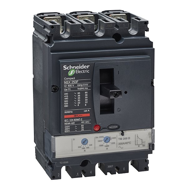 Disjuntor Nsx250F Tm200D Tripolar LV431631 SCHNEIDER