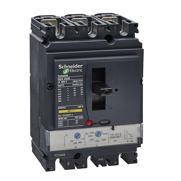 Disjuntor Nsx250B Tm250D 3P3D LV431110 SCHNEIDER