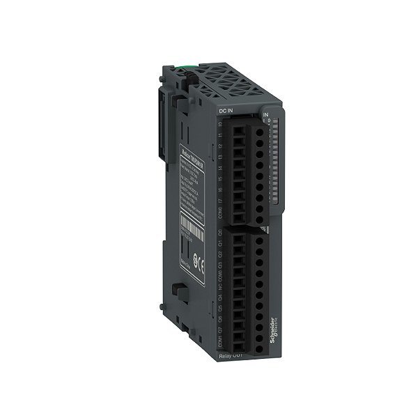 Módulo De Entradas E Saídas Digitais - Ip20 - 8 Entradas /8 Saídas - Entradas Sink/Source - Saídas Relé - 24 Vdc/240 Vac - Terminal Parafuso TM3RDM16R SCHNEIDER