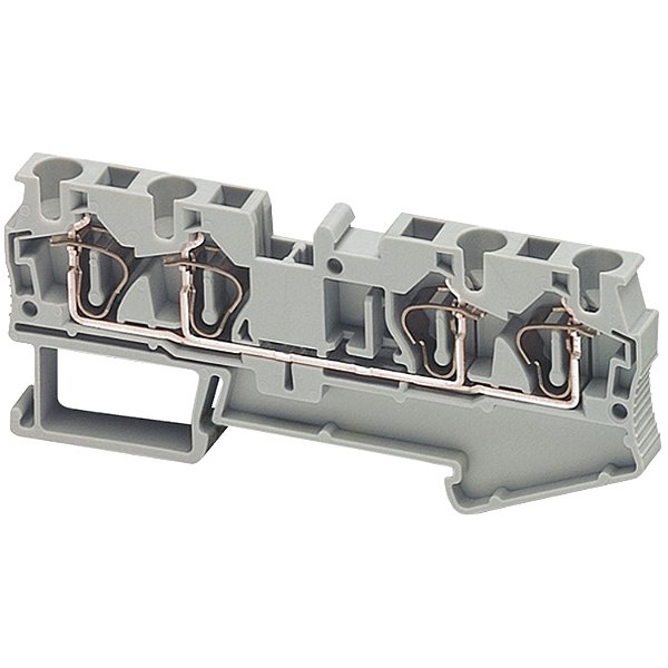 Conector Mola 1 Nivel 4Mm2 4 Pontos Cinza NSYTRR44 SCHNEIDER
