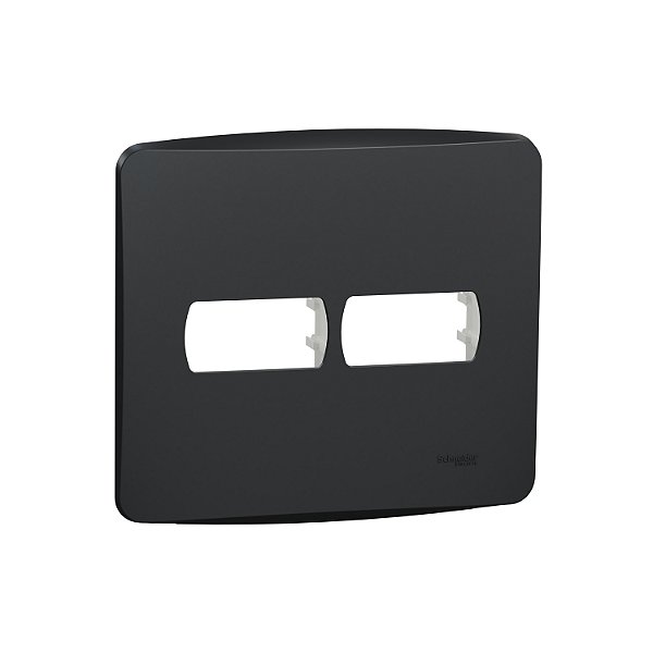 Placa+Suporte 4X4 2 Postos Grafite S3B77421 SCHNEIDER