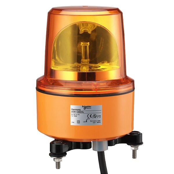 Farol Rotativo Com Lampada Led Amarela 120Vca D130Mm XVR13G05L SCHNEIDER
