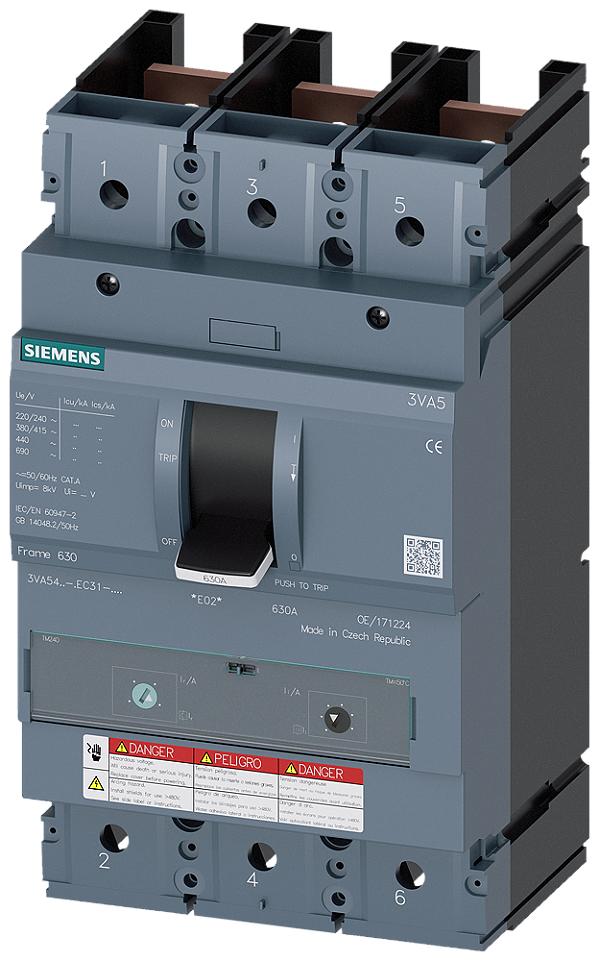 Disj 3P 500A 35Ka Ul Tm230 Ftam 3Va54 3VA5450-5EC31-0AA0 SIEMENS