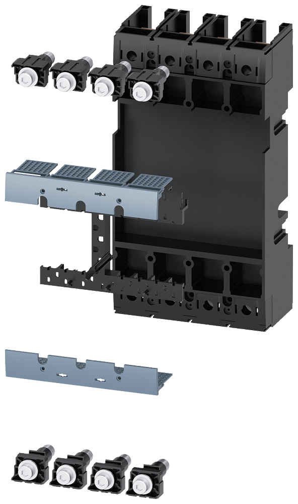Unidade De Conexão Conjunto Completo Acessórios Para Disjuntor De 4 Polos 3VA20/21/22 Disjuntores Compactos Sentron - Um Sistema Para Todas As Aplicações 3VA9124-0KP00 Siemens