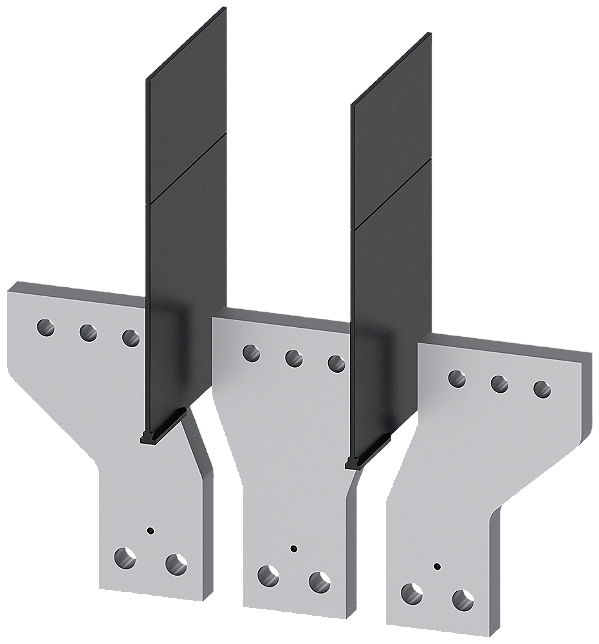 Alargamento De Conexão No Lado Frontal 3 Pçs Acessórios Para 3VA15/25 3VA57/58 3VA67/68 Disjuntores Compactos Sentron - Um Sistema Para Todas As Aplicações 3VA9603-0QC00 Siemens