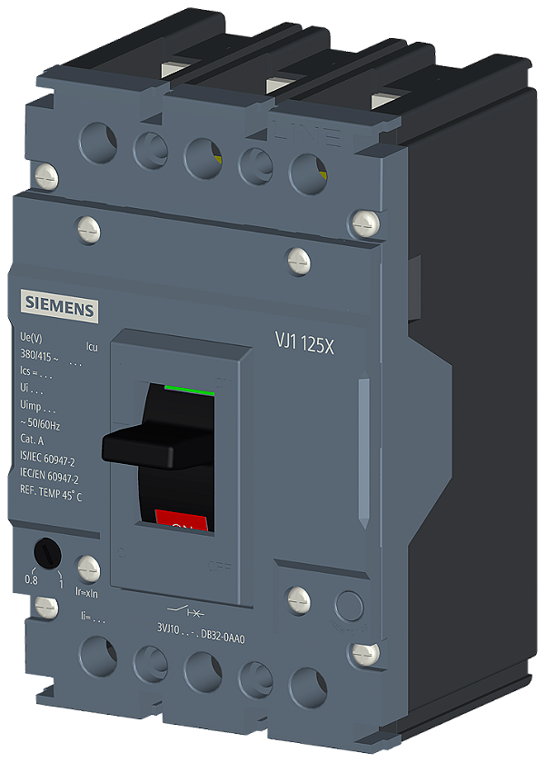 Disjuntor 3P 3240A 25Ka 380V Aj/Fix 3Vj11 3VJ1104-3DB32-0AA0 Siemens