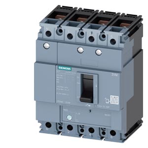Disjuntor Iec Frame 160 Classe Da Capacidade De Comutação S Icu 36kA 415V De 4 Polos Proteção De Instalações TM220 Atfm In 160A Proteção Contra Sobrecarga Ir 112A 160A Proteção Contra Curto-Circuito Ii 10 X In Condutor N 3VM1116-4EE42-0AA0 Siemens
