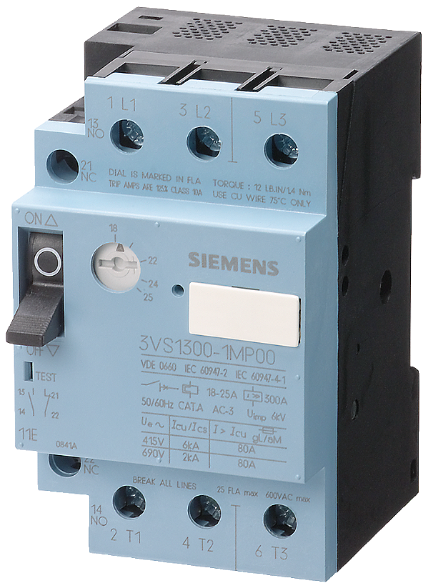 Disjuntor Motor 3Vs13 1825 A 1Na1Nf 3VS1300-1MP00 Siemens