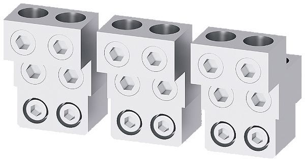 Borne De Conexão Para Condutor Circular Adaptador 4x240 Para Lado Frontal Cabo Cual De Conexão Principal 3pç Interruptor De Montagem Fixa Acessórios Para Disjuntor 3WL10 / 3VA27 Acessórios E Peças Sobressalentes Para Disjuntores 3VW9011-0AL71 Siemens