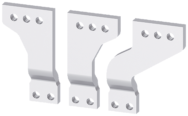 Do Lado Frontal Peças De Conexão Principal Expandidas Para Montar Na Conex Principal Frontal 3pç Interruptor De Montagem Fixa Acessórios Para Disjuntor 3WL10 / 3VA27 Acessórios E Peças Sobressalentes Para Disjuntores Abertos 3VW9011-0AL73 Siemens