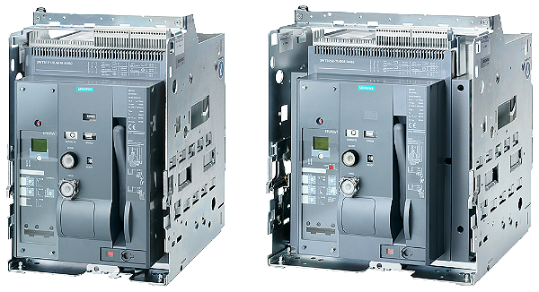 Disjuntor Extraível De 3 Polos Tamanho 2 In 2500A Até 500V Ca 50/60Hz Icu 66kA A 500V Com Bloqueio Contra Religamento Mecânico Com Contato De Sinalização De Disparo Com Indicadores Acionados Com Quadro-Guia 3WT8252-5AA04-5AB2 Siemens