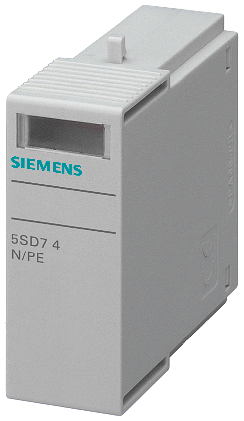 Peça De Encaixe Tipo 2 N-Pe Classe De Requisito C Uc 260V De 1 Polo Para Dispositivo De Descarga De Sobretensões 5SD746 5SD747 5SD7481-0 Aparelhos De Proteção Contra Sobretensão Para Proteção Contra Sobretensões Em Instalações 5SD7488-0 Siemens