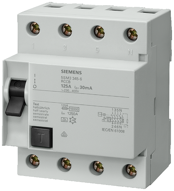 Dr 4P 125A 300Ma A 5SM3645-6 Siemens