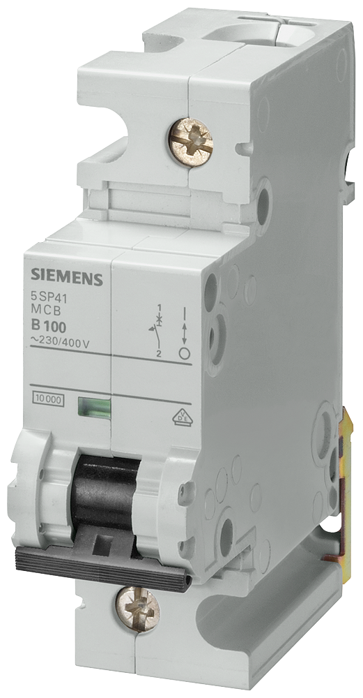 Disjuntor Da Linha 230/400V 10kA De 1 Polo D 100A P 70mm Disjuntor Sentron 5SP4 Para A Proteção Eficaz Do Operador E De Sistemas Ao Desligar De Forma Segura Em Caso De Sobrecarga E Curto-Circuito Os Minidisjuntores Podem Ser 5SP4191-8 Siemens
